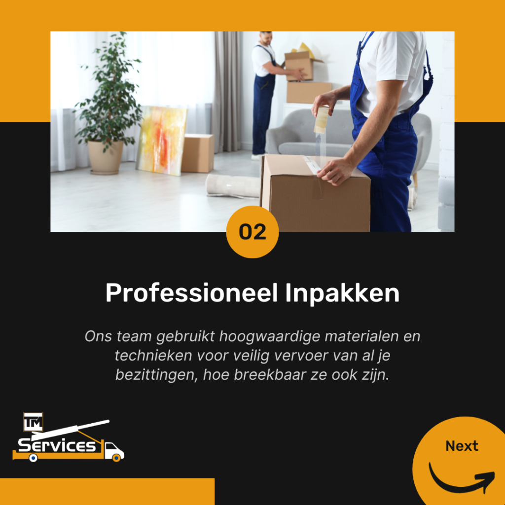 Professioneel Inpakken door TM Services voor een Stressvrije Verhuizing in Ghent